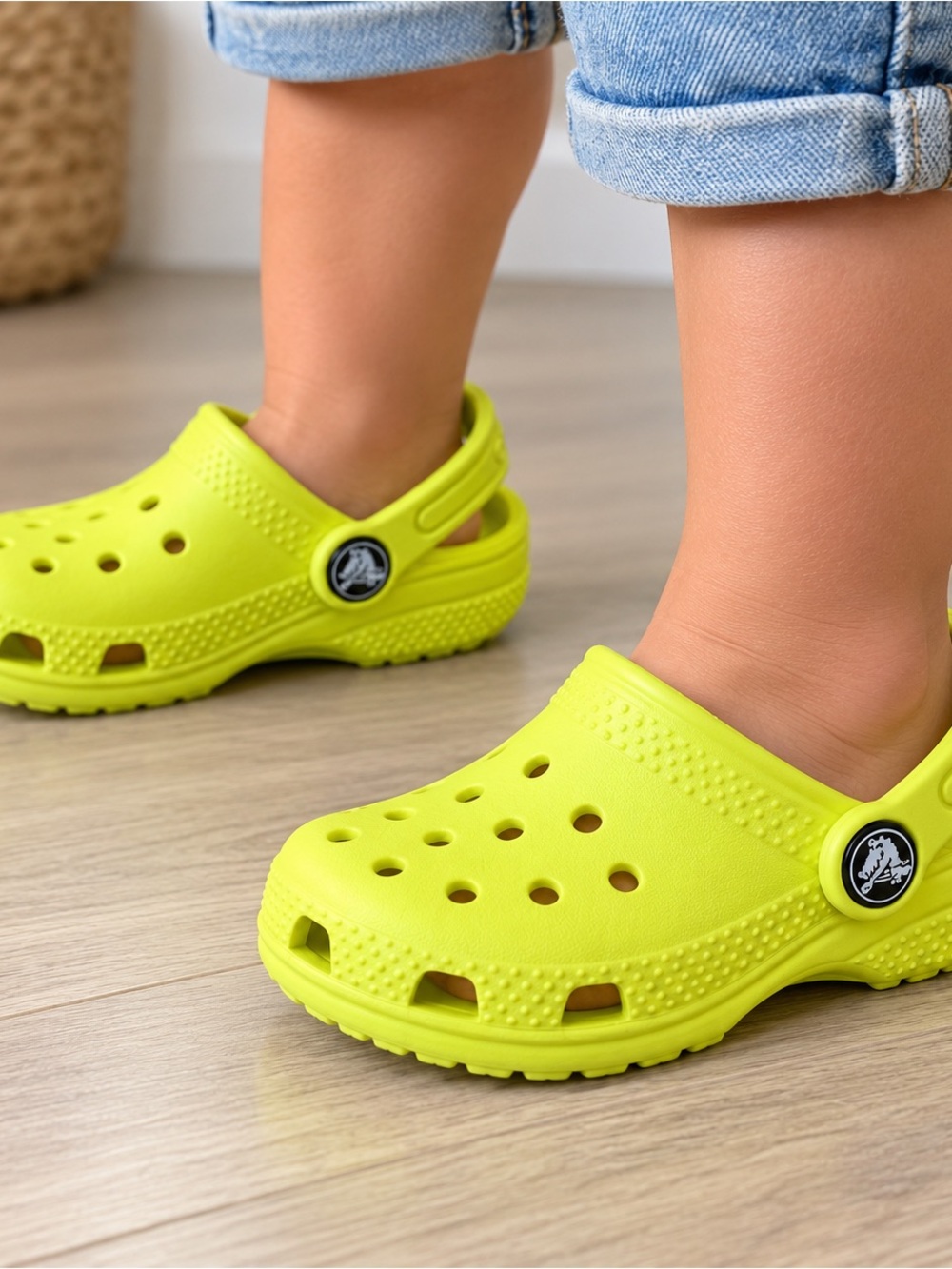 Crocs Littles Clogs Bright Yellow Toddler Infant Baby Size 7